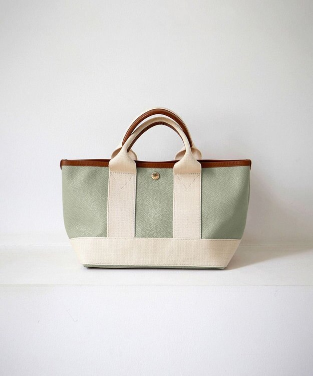 TOPKAPI 【Breath TOPKAPI】SCOTCH GRAIN スコッチグレイン ネオレザー ミニ トートバッグ グリーングレー