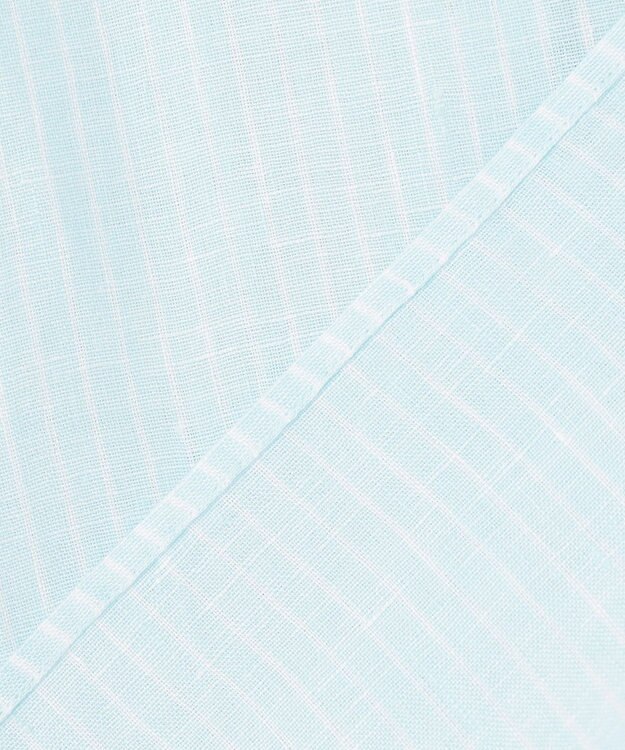 23区 【先行予約】LIBECOリネン ポケット刺繍 クロップドシャツ スカイブルー系