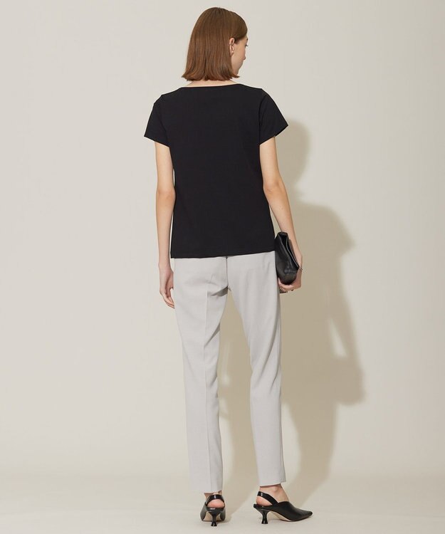 ICB L 【接触冷感・速乾・防シワ・洗える】 レーヨンライクトロ スティックパンツ ライトグレー系