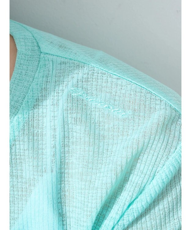 earth music&ecology シアーリブロゴ刺繍プルオーバー Mint Green