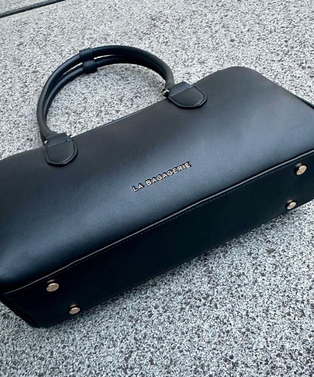LA BAGAGERIE 【インスタグラマー Chiyoさん×LA BAGAGERIE】スクエアボストン ブラック