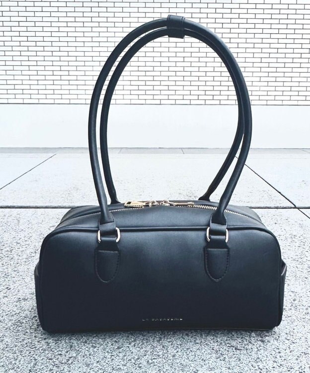 LA BAGAGERIE 【インスタグラマー Chiyoさん×LA BAGAGERIE】スクエアボストン ブラック