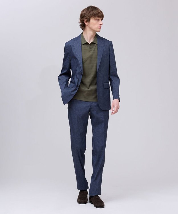 J.PRESS MEN ジャケットインの最適解【接触冷感 / 吸水速乾】【J.PRESS PREMIUM JERSEY】スキッパー ポロシャツ カーキ系
