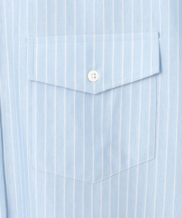 J.PRESS MEN 【KANEMASA JERSEY】【きちんと見え、快適な着心地】ストライプジャージ ボタンダウンシャツ / JAPAN MADE サックスブルー系1