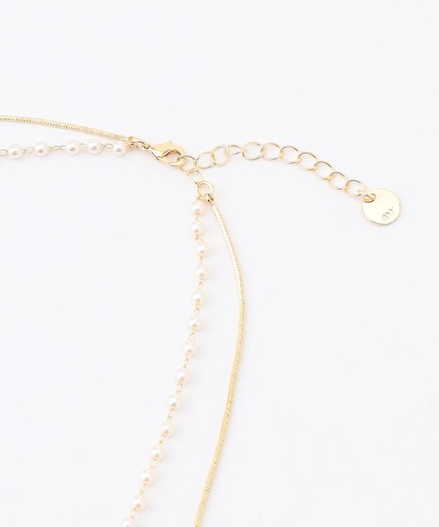 ANY 2連ショートパールネックレス ゴールド