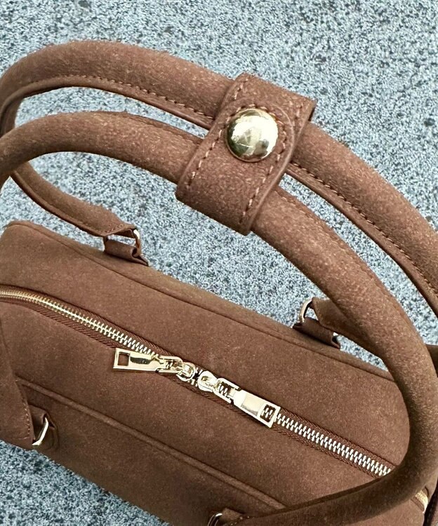 LA BAGAGERIE 【インスタグラマー Chiyoさん×LA BAGAGERIE】スクエアボストン チョコ