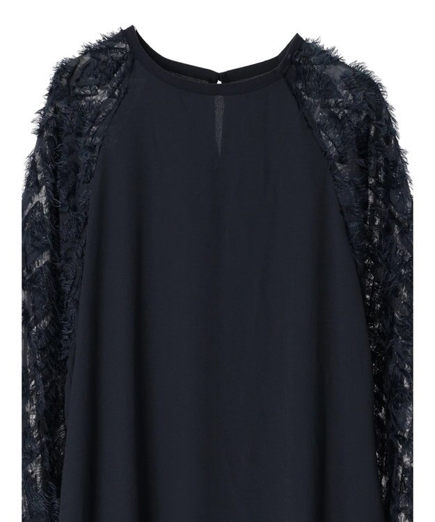 CRAFT STANDARD BOUTIQUE 袖ジャガードラグランワンピース Navy