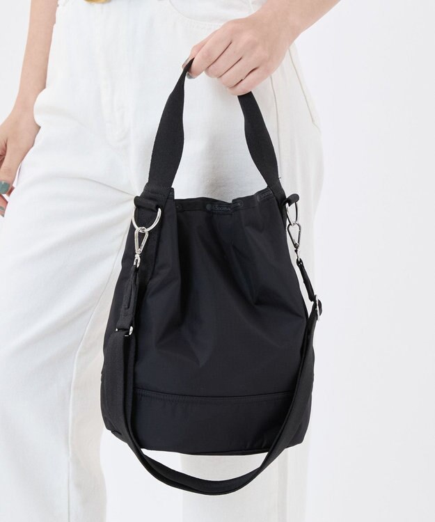 LeSportsac CONVERTIBLE BUCKET BAG 【日本限定】リサイクルドブラックJP リサイクルドブラックJP