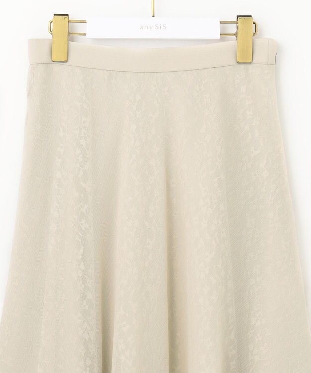 ANY SIS 【洗える】レーシーミルフィーユ スカート ベージュ