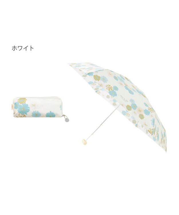 MOONBAT ポール＆ジョー アクセソワ 折りたたみ傘 クリザンテーム ホワイト