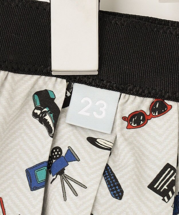 23区GOLF 【WOMEN】PARISモチーフプリント プリーツスカート ライトグレー系5