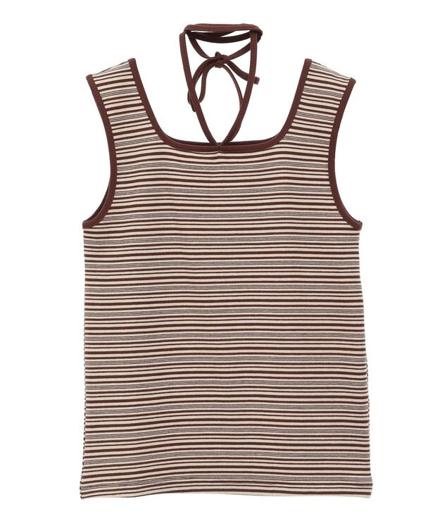 Green Parks チョーカー付きタンクトップ Brown