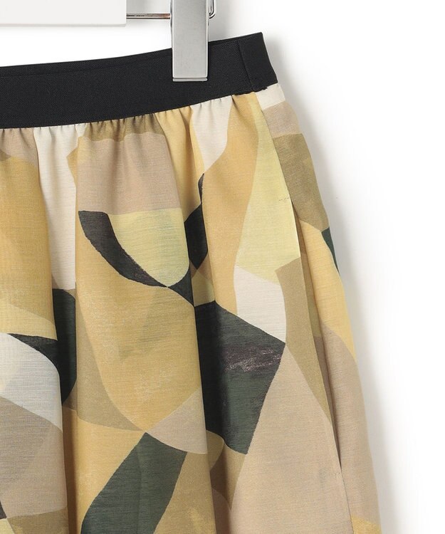23区 S 【洗える】Pilatプリント ギャザー スカート イエロープリント