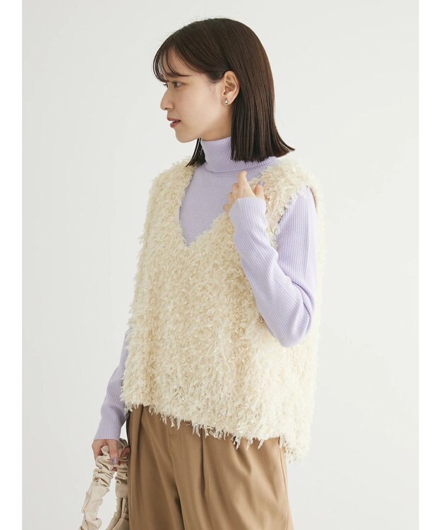 Green Parks ・ＳＵＧＡＲ　ＳＰＯＯＮ　フェザーヤーンベスト Ivory