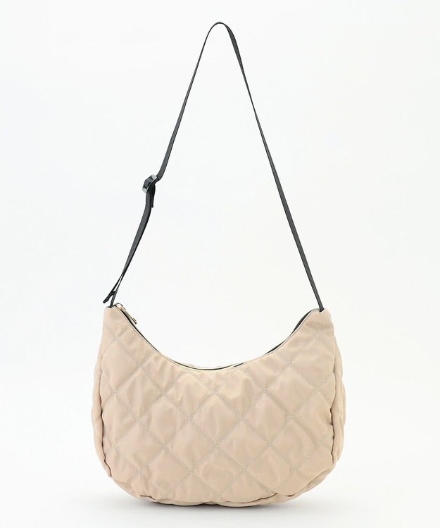 ANY キルティングショルダーバッグ ベージュ