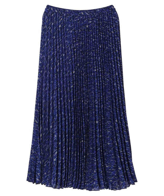 AMERICAN HOLIC 丈違いプリントプリーツスカート Navy