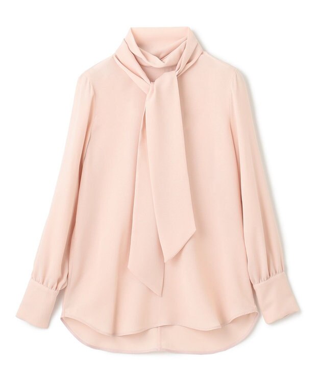 BEIGE， 【WEB限定・洗える】STOW / ボウタイブラウス Nude