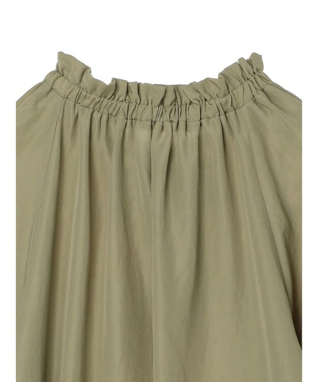 Green Parks スタンドフリルボウタイブラウス Green