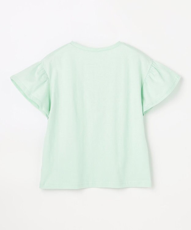 ANY KIDS 【綿100%】ドロップショルダー アニマルプリントTシャツ ミント×イヌ