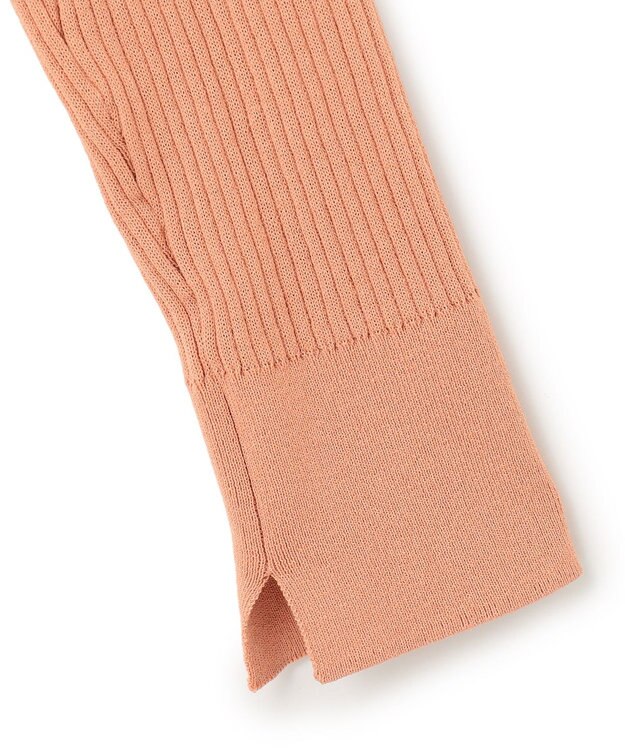 UNFILO 襟付きクロップドカーディガン アプリコット