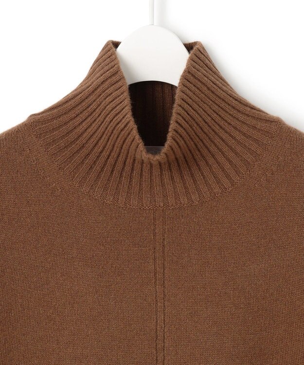 ICB 【洗える】ソフトカシミヤミックス ハイネックニット コーヒー系