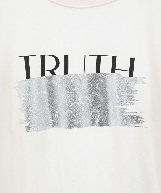 AMERICAN HOLIC ＴＲＵＴＨ箔プリントカットプルオーバー Off White