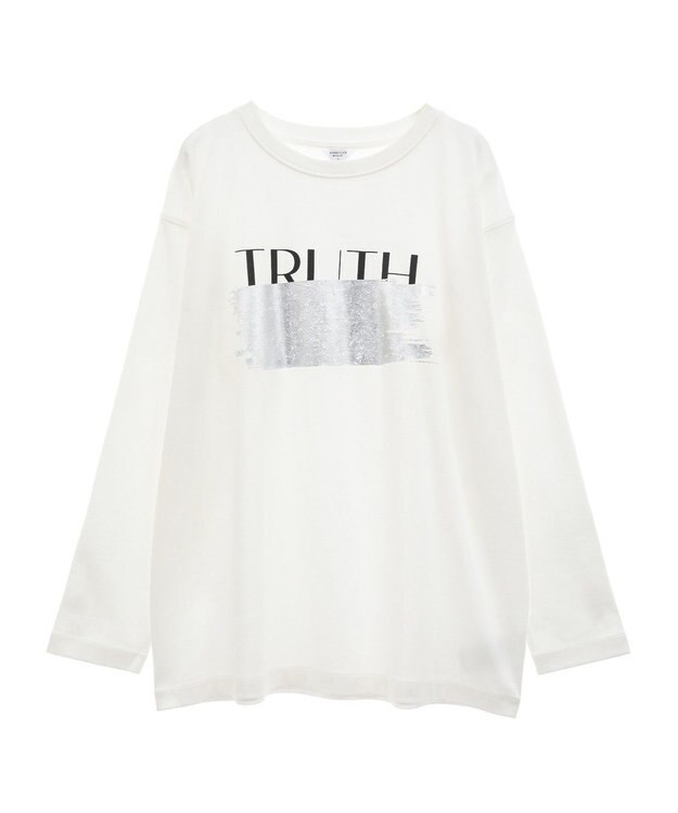 AMERICAN HOLIC ＴＲＵＴＨ箔プリントカットプルオーバー Off White