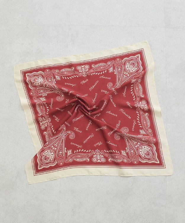 earth music&ecology アソートプリントスカーフ Red