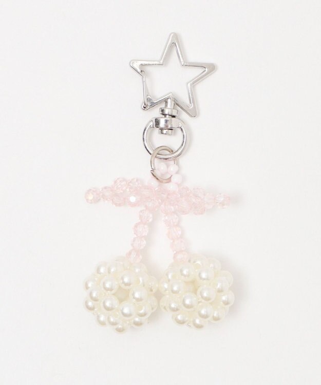 WEGO チェリービーズキーホルダー ホワイト