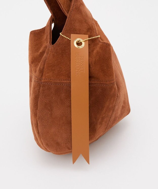 russet 【2025AW新作】本革スエード巾着ハンドバッグ(CE-1582) Brown