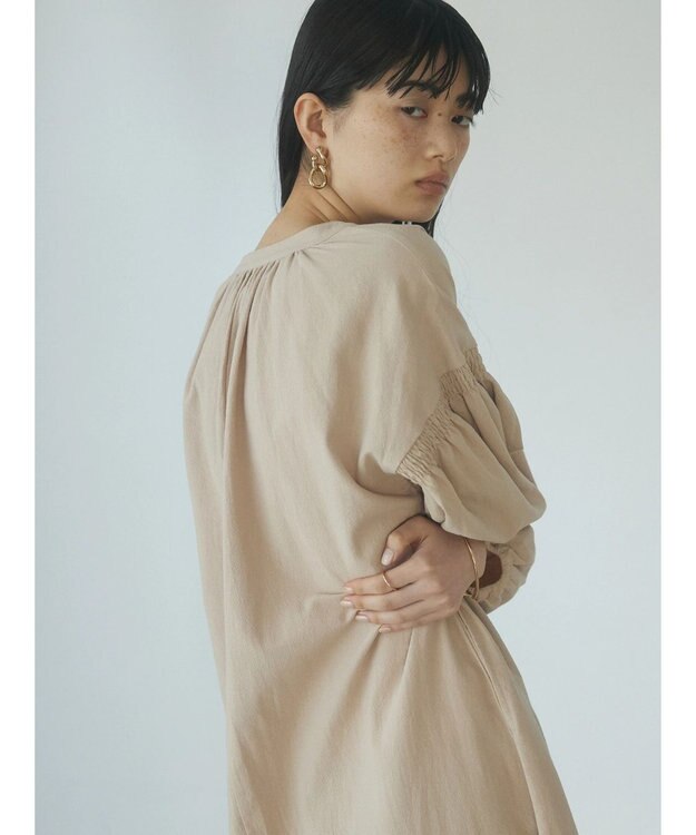 Green Parks ａ．袖ギャザーボリュームワンピース Beige