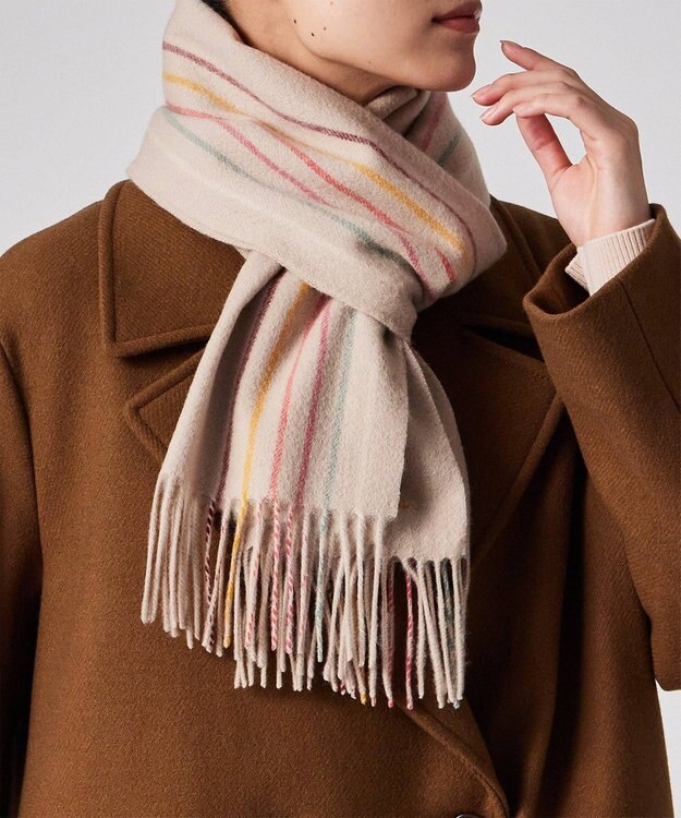 Paul Smith スワール ライン マフラー ベージュ