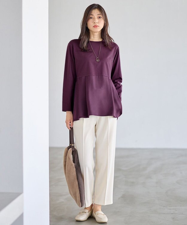 ANY 2WAYバイカラーファーバッグ ブラウン