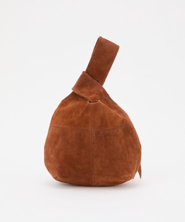 russet 【2025AW新作】本革スエード巾着ハンドバッグ(CE-1582) Brown