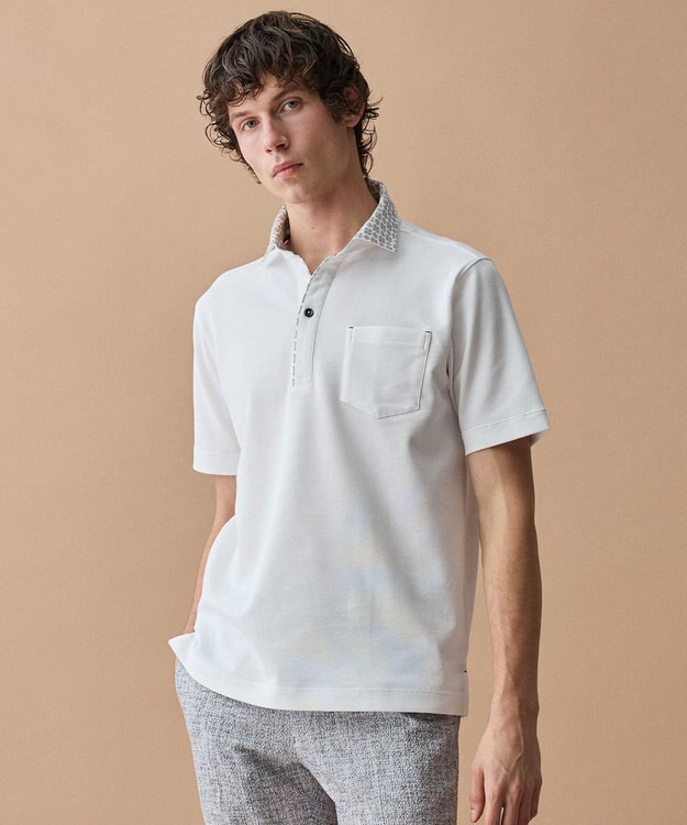 JOSEPH ABBOUD 【愛されて21年！オーガニックコットン使用】ダディ ポロシャツ ホワイト系