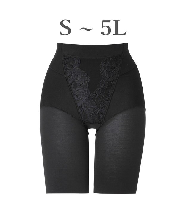 BRADELIS New York 【BRADELIS NewYork peace】綿混ストレッチハイブリッドガードル25 クロッチ付きで1枚履き可能な補整ガードル 消臭機能付き ブラデリス ブラック