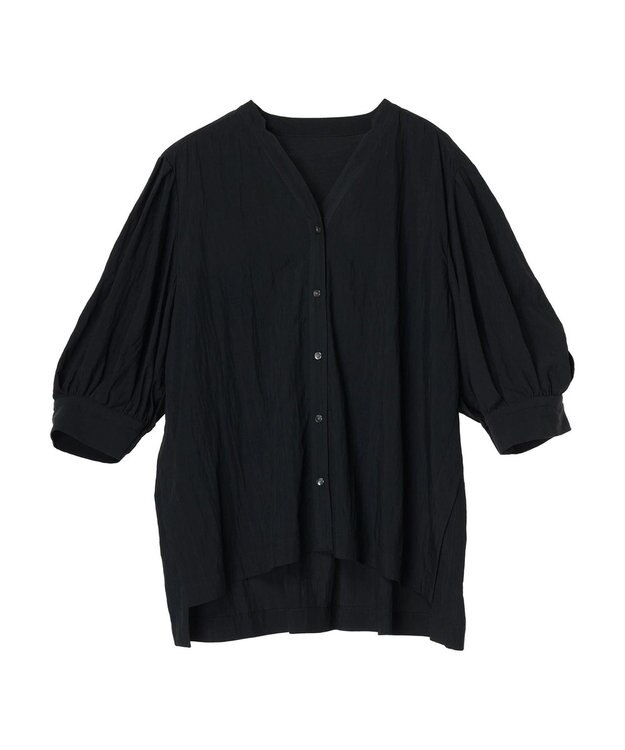 AMERICAN HOLIC 接触冷感　袖ボリュームブラウス Black