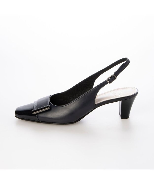 Riz raffinee <Riz raffinee>バックルモチーフバックベルトパンプス ネイビー
