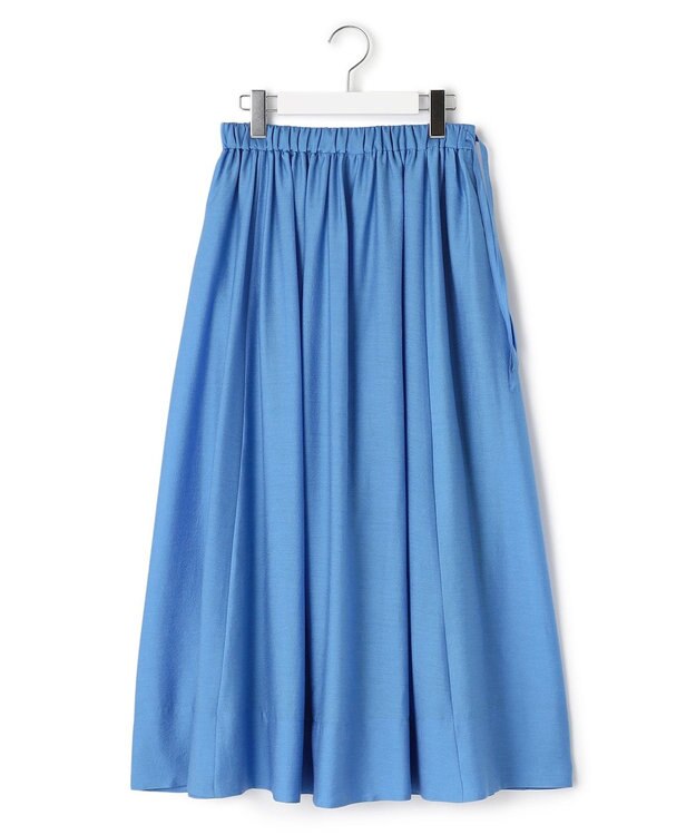 J.PRESS YORK STREET 【WOMEN】シアーフレアギャザー スカート ブルー系