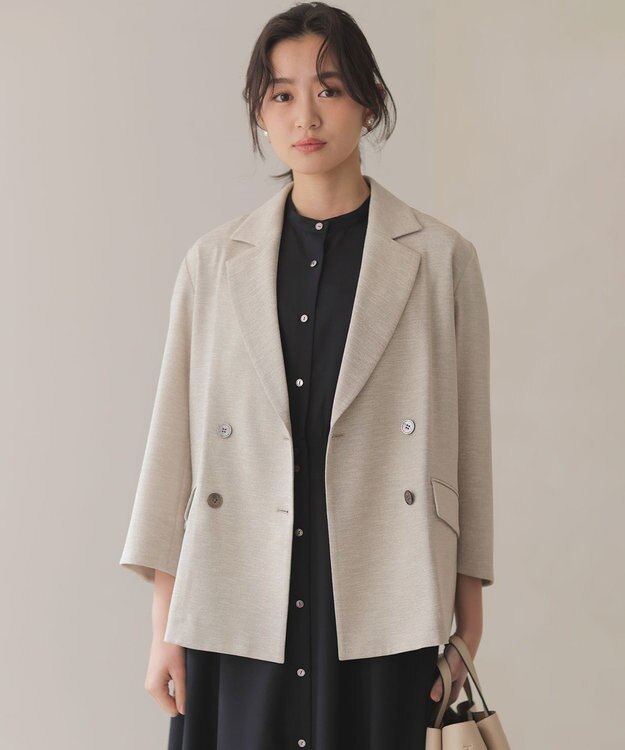 組曲 ライトリネンライク ジャケット ベージュ系