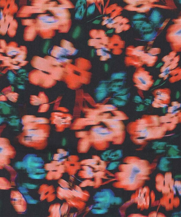 Paul Smith Tea Floral シルク スカーフ ボルドー