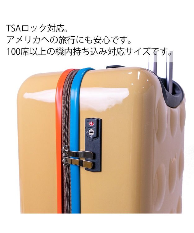 tsumori chisato CARRY 新ネコドットキャリー キャリーバッグ キャリーケース 【 機内持ち込み 約32リットル 1泊 2泊程度 】 ベージュ