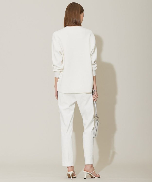 ICB 【洗える】 コットンポリエステルスムース ニットプルオーバー オフホワイト系