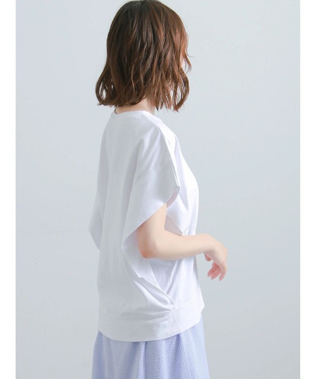 Te chichi 【接触冷感/遮熱/吸水速乾】ショルダータックドルマンTシャツ オフホワイト