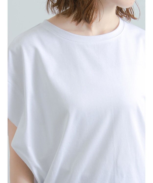 Te chichi 【接触冷感/遮熱/吸水速乾】ショルダータックドルマンTシャツ オフホワイト