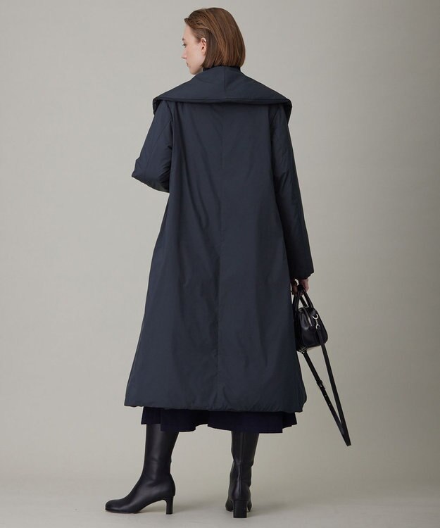 ICB ADSダウン ショールカラーコート ネイビー系