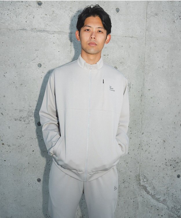 SHARE PARK MENS 【UVカット・吸水速乾・ストレッチ・軽量・アンチピリング 】ダンボールトラックジャケット（L・XLサイズ） ベージュ系