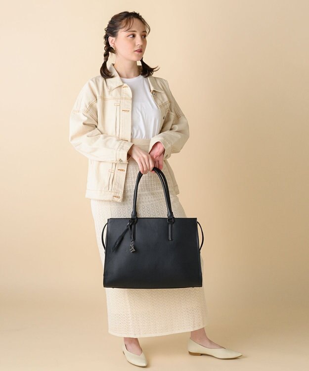 ACE BAGS & LUGGAGE 【雑誌掲載】 W&.Day Night トッテン スクエアトート 11753 ダブルアンドデイナイト 通勤 A4サイズ 13.3インチPC ブラック