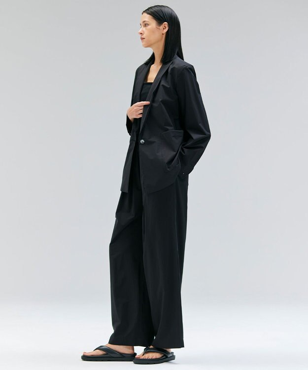 BEIGE， 【洗える/セットアップ対応】SPIGA / ショールカラーライトジャケット Black