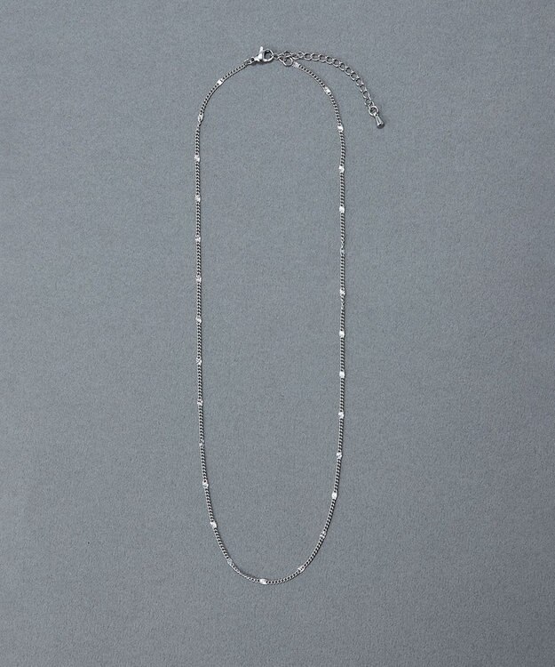 Phoebe 〈金属アレルギー対応〉ポイントチェーンステーションネックレス/シルバー シルバー